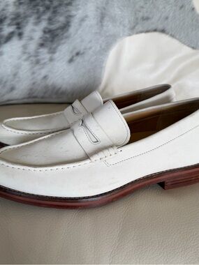 Sperry Mens Gold Cup Exeter Penny Loafer Suede size 11 Slip On Bone White